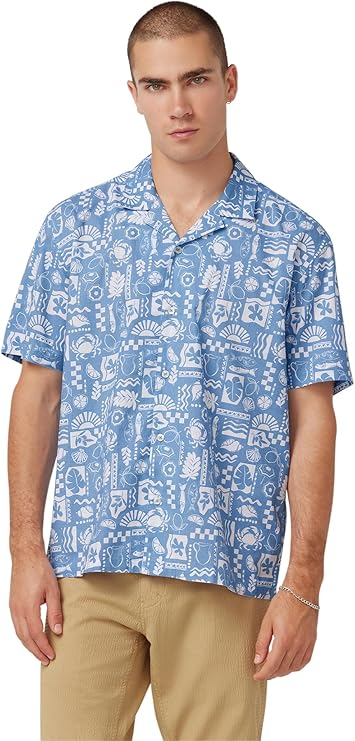 Ben Sherman Men's Amalfi Coast Cuban Shirt