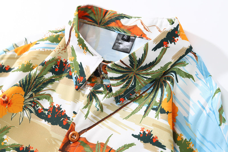 Thai Style Floral Shirt Men And Women Trendy Shirts