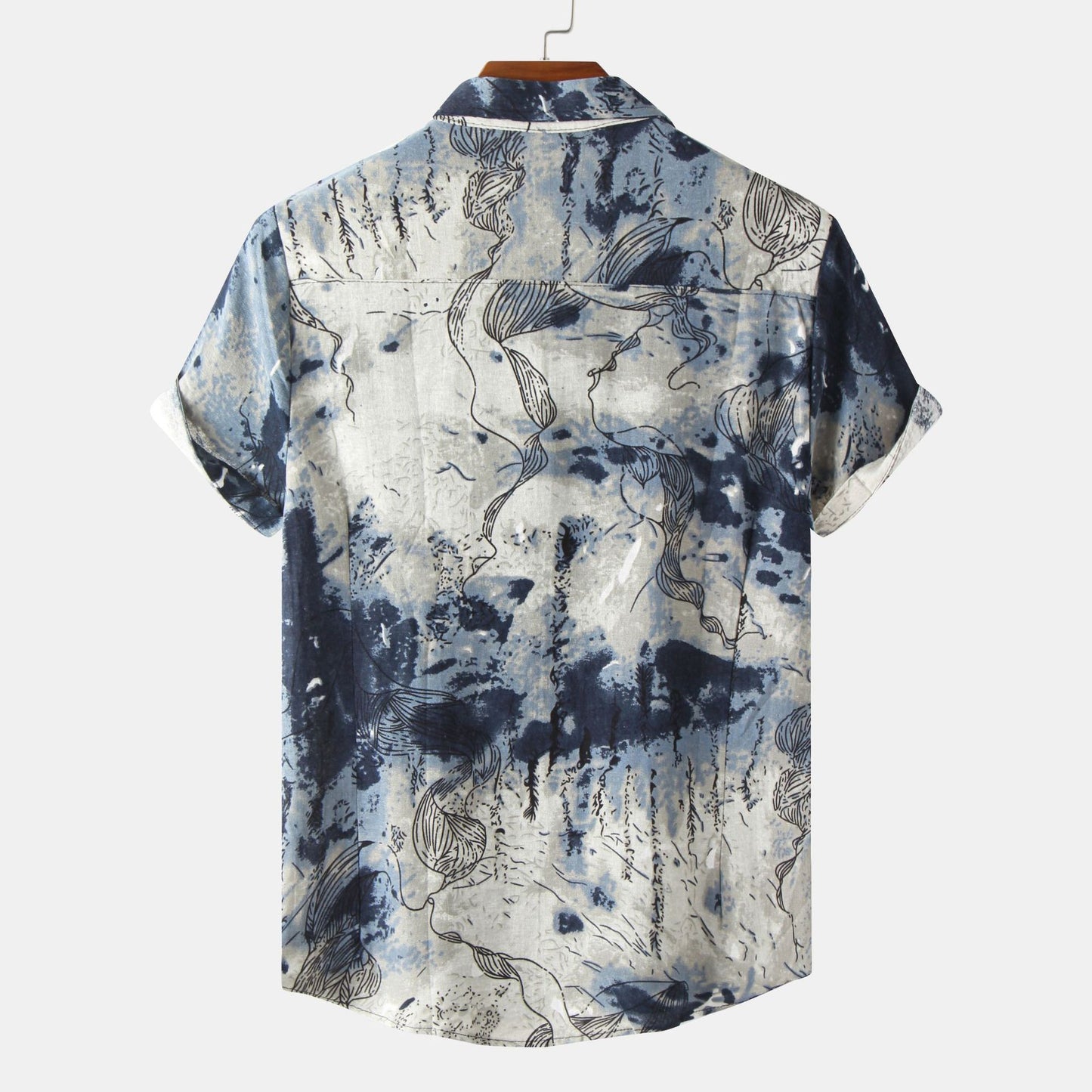 Men's Fashion Casual Printed Casual Shirt